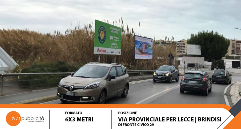 BRINDISI | VIA PROVINCIALE DIR. LECCE #29 | POSTER 6X3