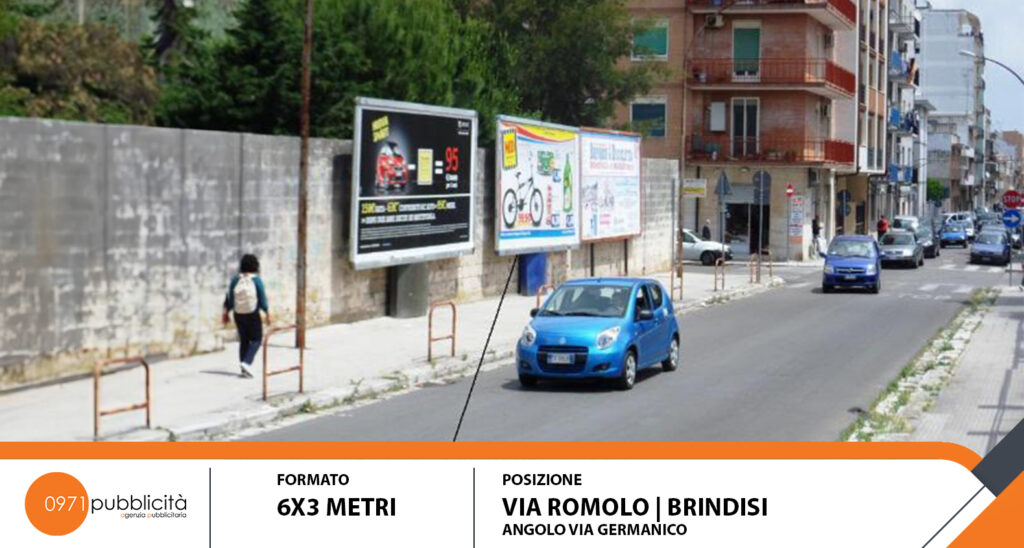 BRINDISI | VIA ROMOLO (ANGOLO VIA GERMANICO) | POSTER 6X3