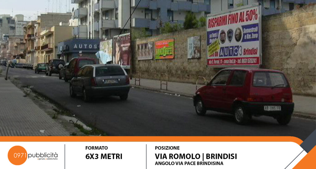 BRINDISI | VIA ROMOLO (ANGOLO VIA PACE BRINDISINA) | POSTER 6X3