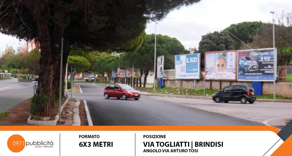 BRINDISI | VIA TOGLIATTI (ANGOLO VIA ARTURO TOSI) | POSTER 6X3