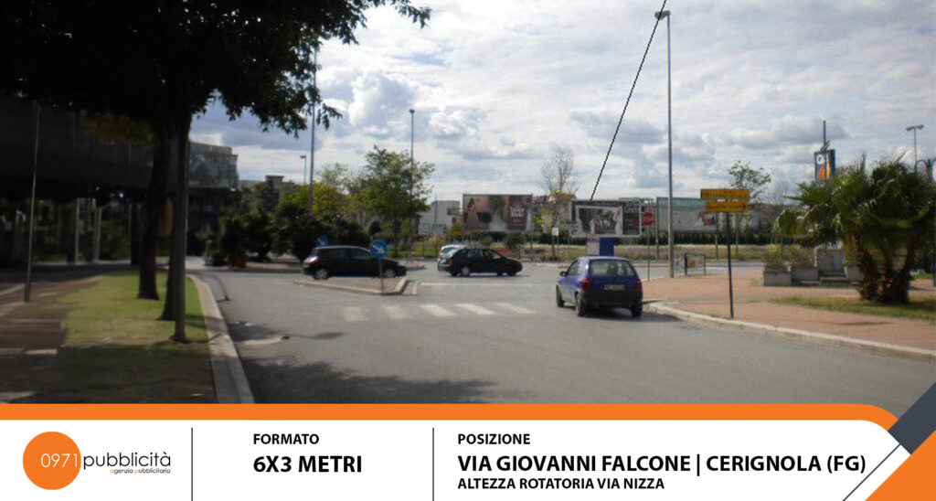 CERIGNOLA | VIA FALCONE (ROTONDA VIA NIZZA) | POSTER 6X3