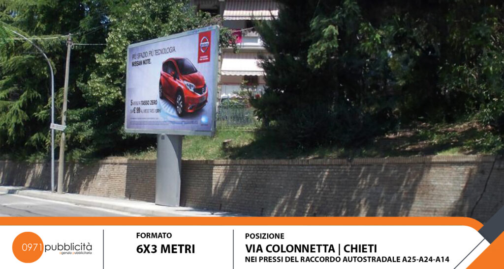 CHIETI | VIA COLONETTA (PRESSO RACCORDO A25-A24-A14) | POSTER 6X3