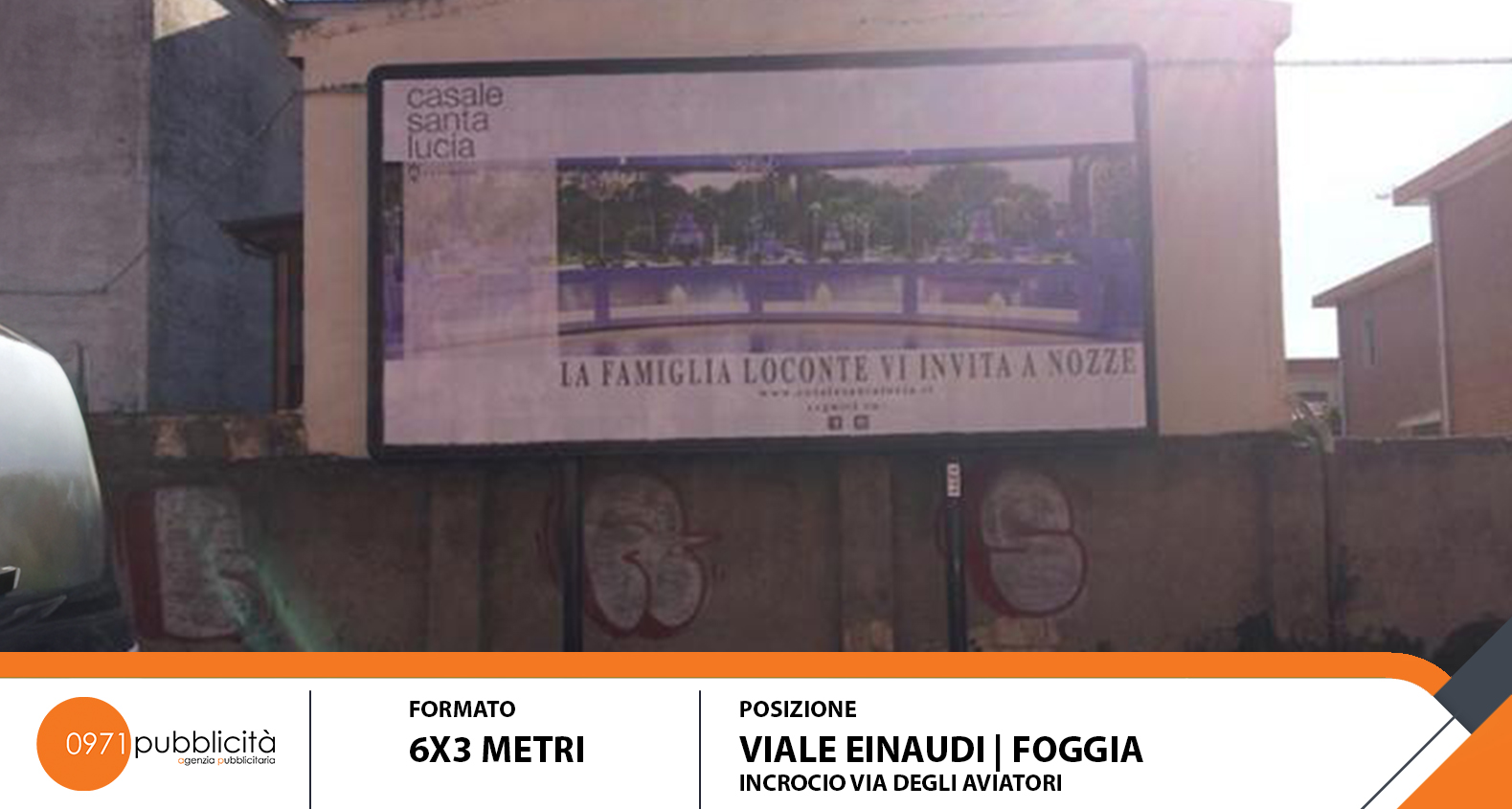 FOGGIA | VIALE EINAUDI (INCROCIO VIA DEGLI AVIATORI) | POSTER 6X3