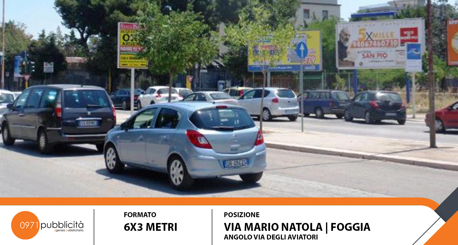 FOGGIA | VIA MARIO NATOLA (ANGOLO VIA DEGLI AVIATORI) | POSTER 6X3
