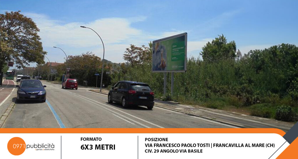 FRANCAVILLA A MARE | VIA FRANCESCO PAOLO TOSTI (ANGOLO VIA BASILE #29) | POSTER 6X3