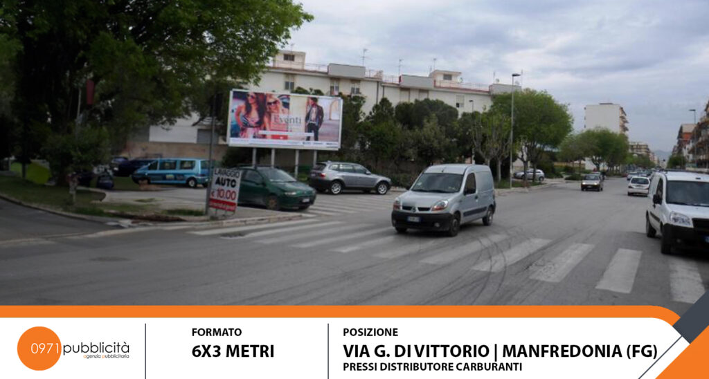 MANFREDONIA | VIA G. DI VITTORIO (PRESSO DISTRIBUTORE CARBURANTE) | POSTER 6X3