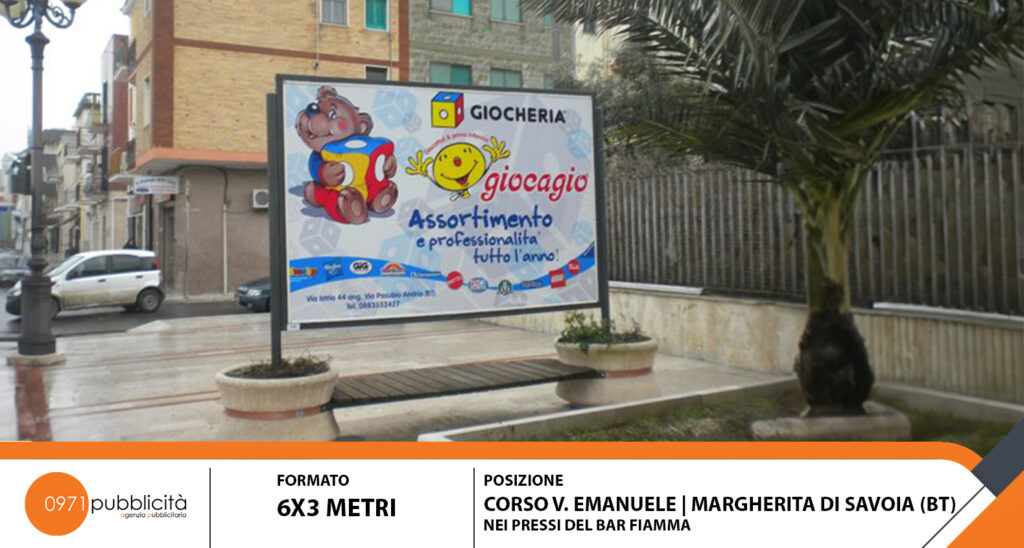 MARGHERITA DI SAVOIA | CORSO V. EMANUELE (PRESSI DEL BAR FIAMMA) | POSTER 6X3