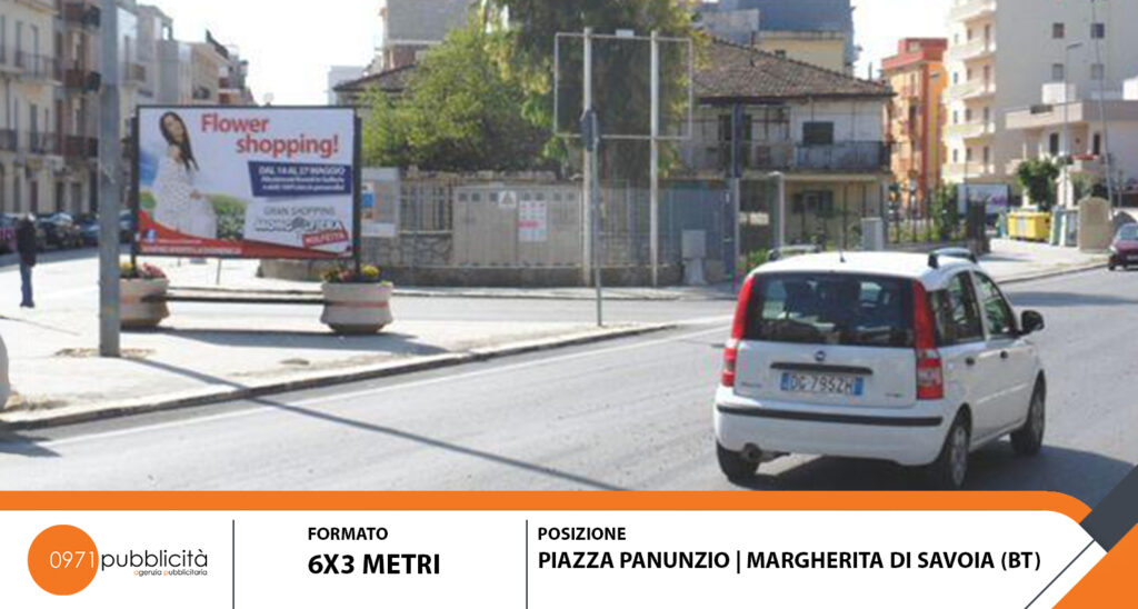 MARGHERITA DI SAVOIA | PIAZZA PANUNZIO | POSTER 6X3