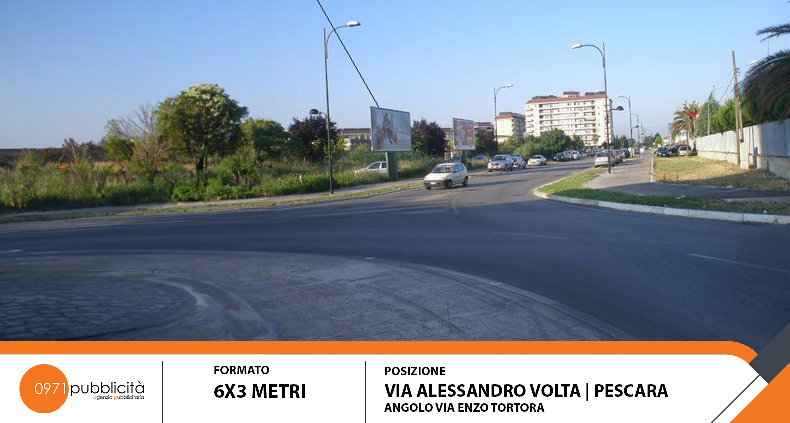 PESCARA | VIA ALESSANDRO VOLTA (ANGOLO VIA ENZO TORTORA) | POSTER 6X3