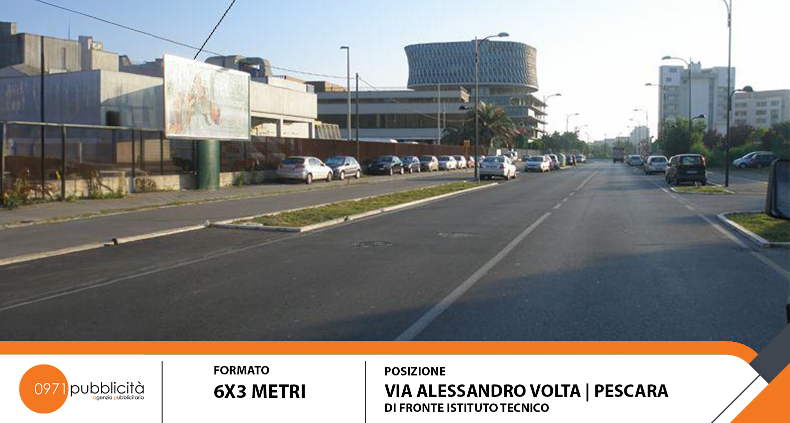 PESCARA | VIA ALESSANDRO VOLTA (DI FRONTE ISTITUTO TECNICO) | POSTER 6X3