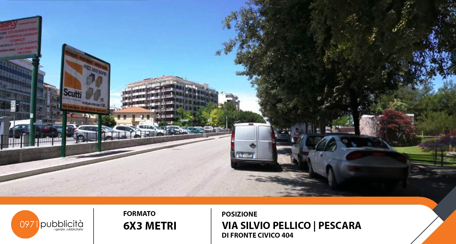 PESCARA | VIA SILVIO PELLICO (FRONTE CIVICO #404) | POSTER 6X3