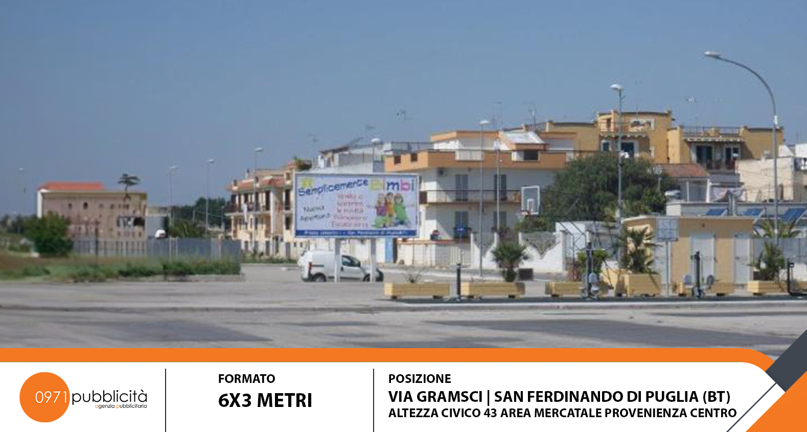 SAN FERDINANDO DI PUGLIA | VIA GRAMSCI (CIVICO #43 AREA MERCATALE) | POSTER 6X3