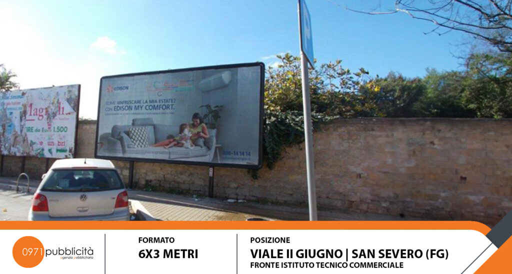 S. SEVERO | VIALE II GIUGNO (FRONTE ISTITUTO TECNICO COMMERCIALE) | POSTER 6X3