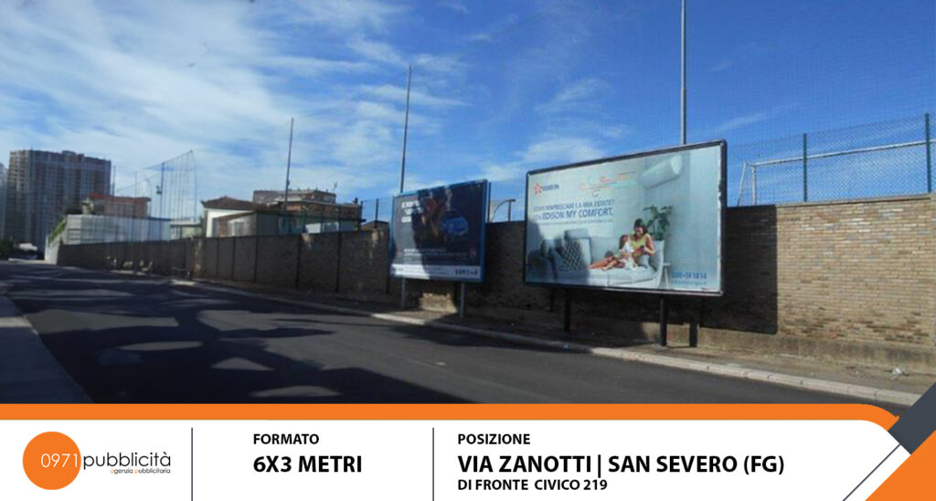 S. SEVERO | VIA ZANOTTI (DI FRONTE CIVICO #219) | POSTER 6X3