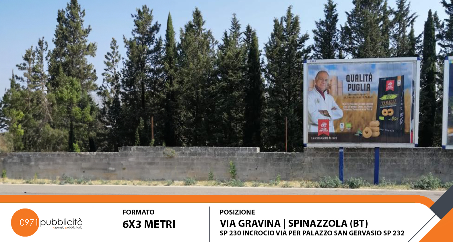 SPINAZZOLA | VIA GRAVINA (SP 230 INCROCIO SP232) | POSTER 6X3
