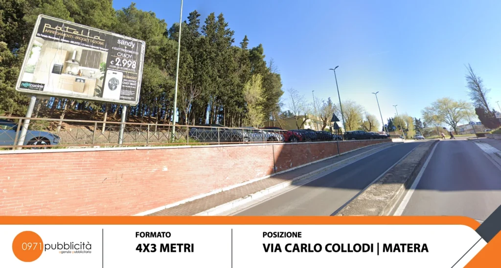 POSTER 6X3 VIA CARLO COLLODI - MATERA
