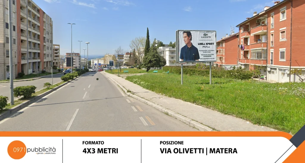 VIA OLIVETTI - MATERA manifesti affissioni